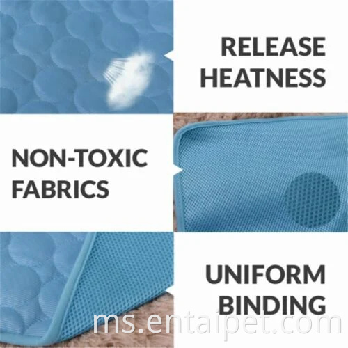 Anjing penyejuk musim panas katil sejuk pad mewah haiwan peliharaan tikar